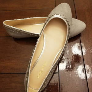 Nine West Silver Flats